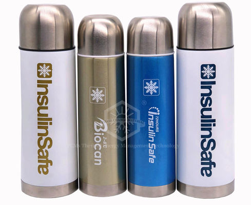 2-8°C SS304 PCM-Reise-kühlere Flasche 36 Stunden für Biomedication und das Insulin-Tragen